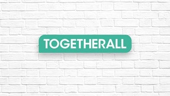 A white wall featuring a Togetherall Ƶ